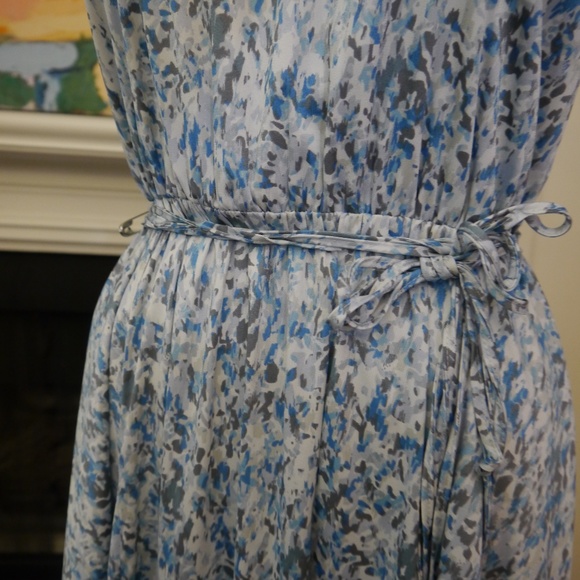 Catherine Malandrino Blue Floral Cutout Maxi - 2 - Picture 6 of 7